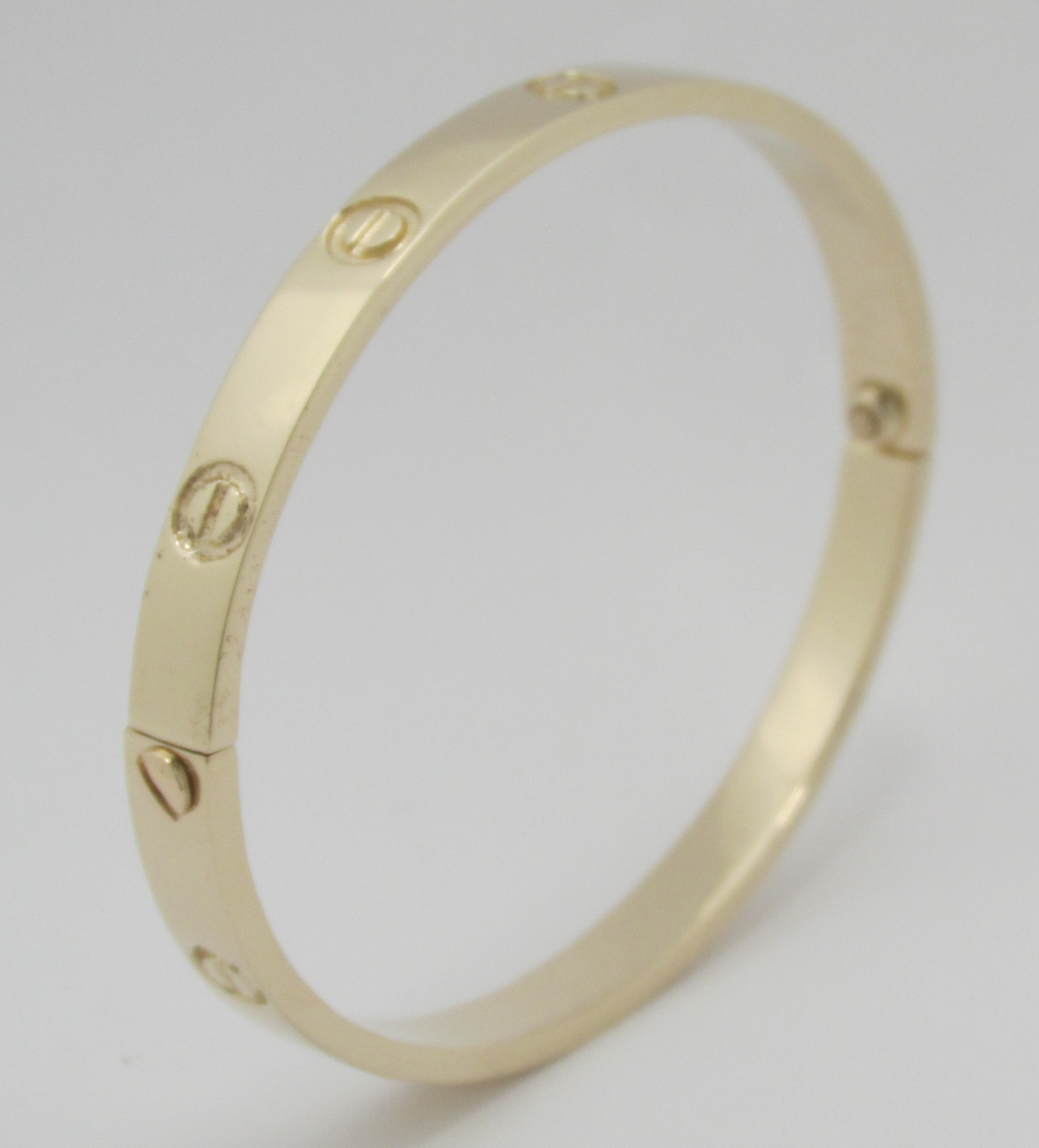solid gold love bracelet